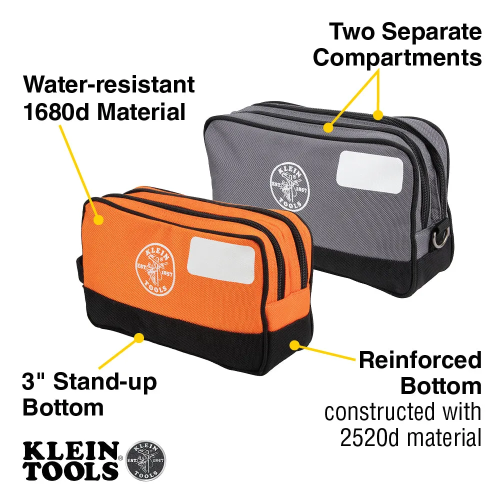 Klein Tools 55579 Double Zipper Tool Bag, 2-Pack