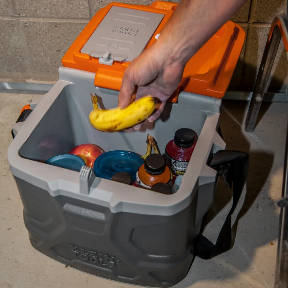 Klein Tools 55600 Lunch Box / Cooler, 17 Qt Insulated Lunch Box Holds 18 Cans, Keeps Cool 30 Hours, Seats 300 Lb, Tradesman Pro Tough Box