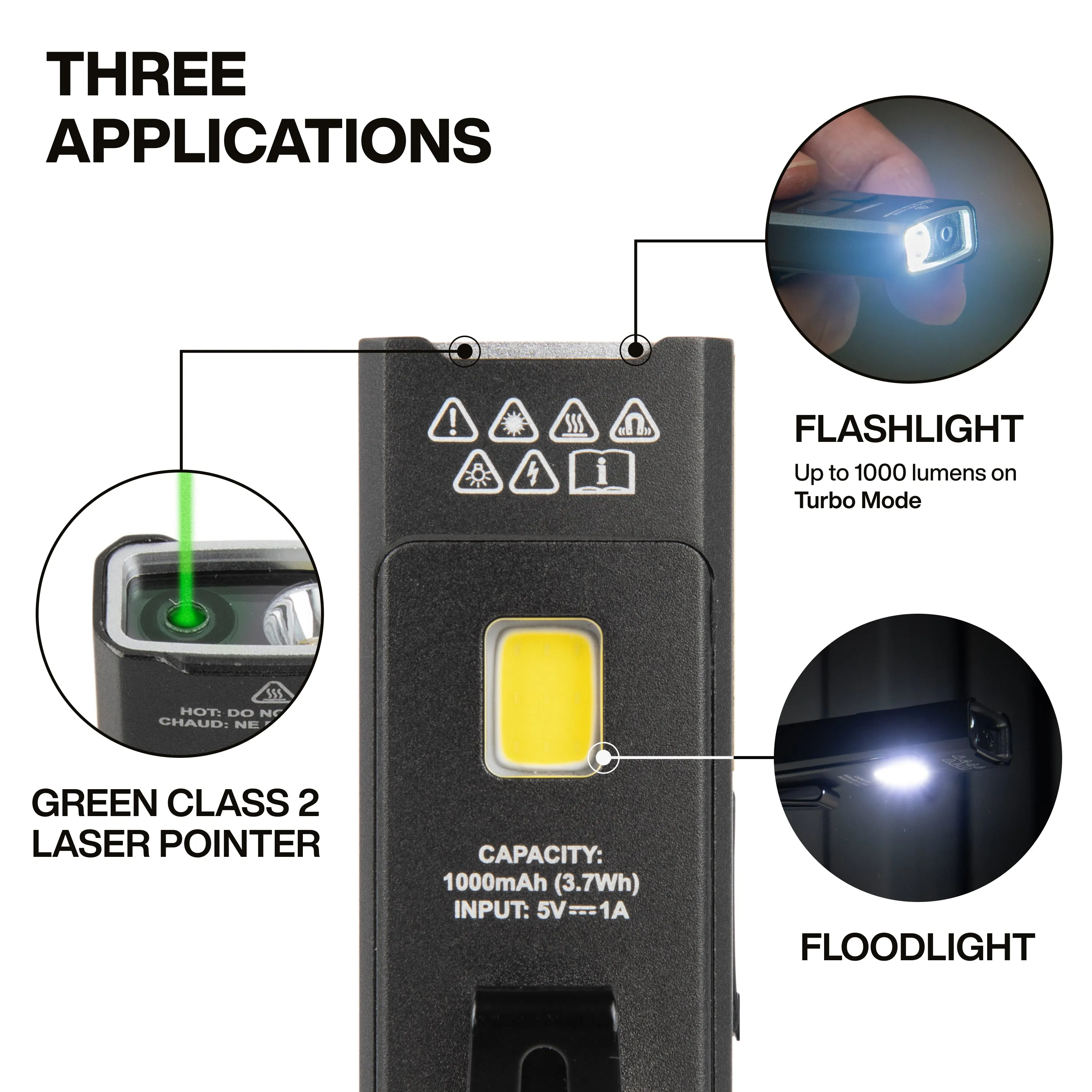 Klein Tools 56074 Slim-Profile LED Pocket Flashlight with Laser