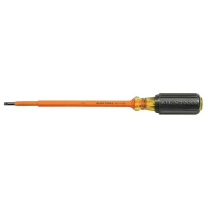 Klein Tools 601-7-INS Insulated 3/16'' Cabinet Tip 7'' Shank Screwdriver