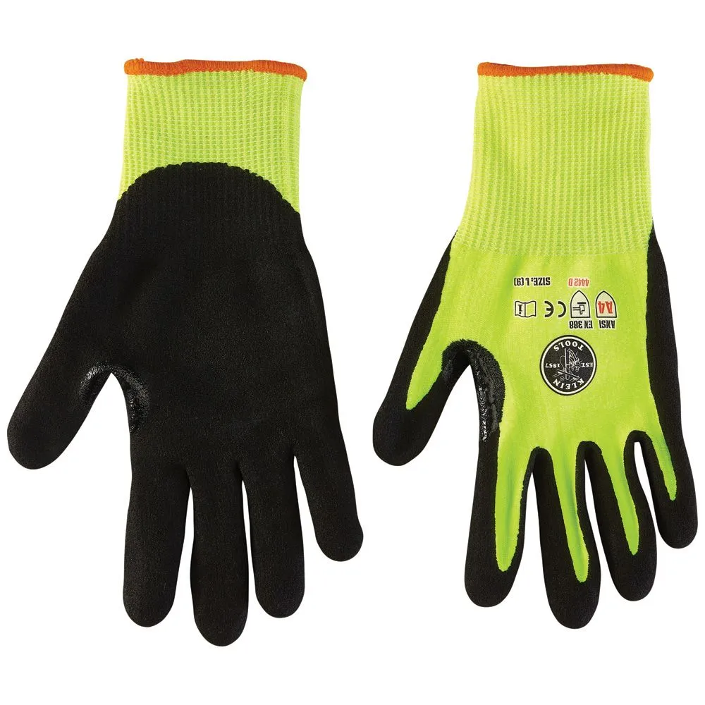 Klein Tools 60186 Work Gloves, Cut Level 4, Touchscreen, Large, 2-Pair