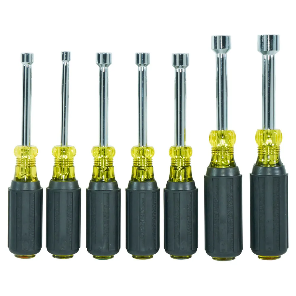 Klein Tools 631M Magnetic Nut Driver Set 3-Inch Shaft, 7 Piece