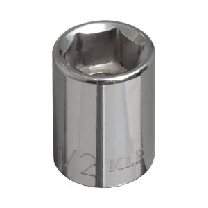 Klein Tools 65702 1/2-Inch Standard 6-Point Socket, 3/8-Inch Drive