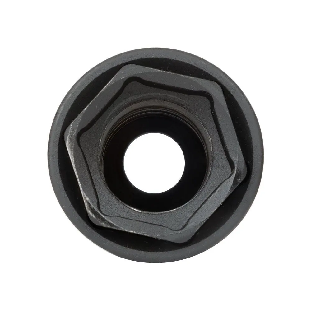 Klein Tools 66066 2-in-1 Deep Impact Socket, 6-Point 1-1/8-Inch and 15/16-Inch hex socket sizes, Use with Impact Wrenches BAT20-CW, BAT20-CW