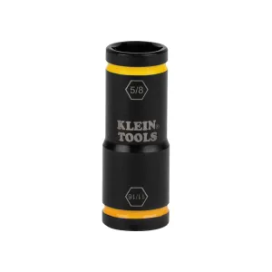 Klein Tools 66075 Flip Impact Socket, 11/16 and 5/8-Inch