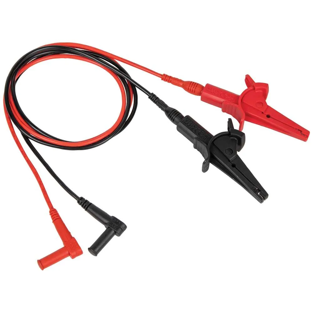Klein Tools 69381 Alligator Clip Test Leads, Heavy-Duty Replacement Meter Leads, for All Meters Using Banana Plug Meter Leads, 3-Foot