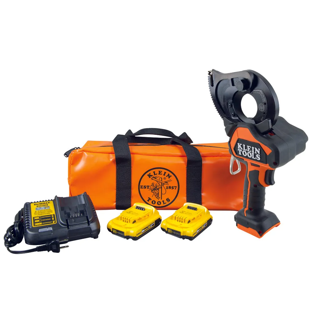 Klein Tools BAT20GD10 Battery-Operated Cu/Al Closed-Jaw Cutter, 2 Ah