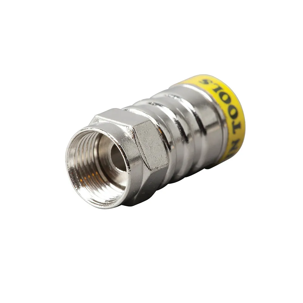 Klein Tools VDV812-627 Push-On F Connectors RG6/6Q, 10-Pack