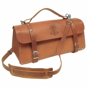 Klein Tools 5108-18 Deluxe Leather Bag, 18-Inch
