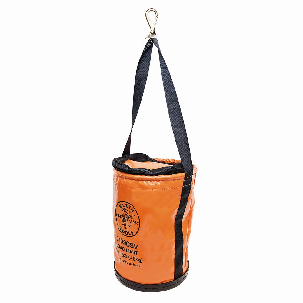 Klein Tools 5109CSV Vinyl Top-Closing Bucket with Swivel Snap