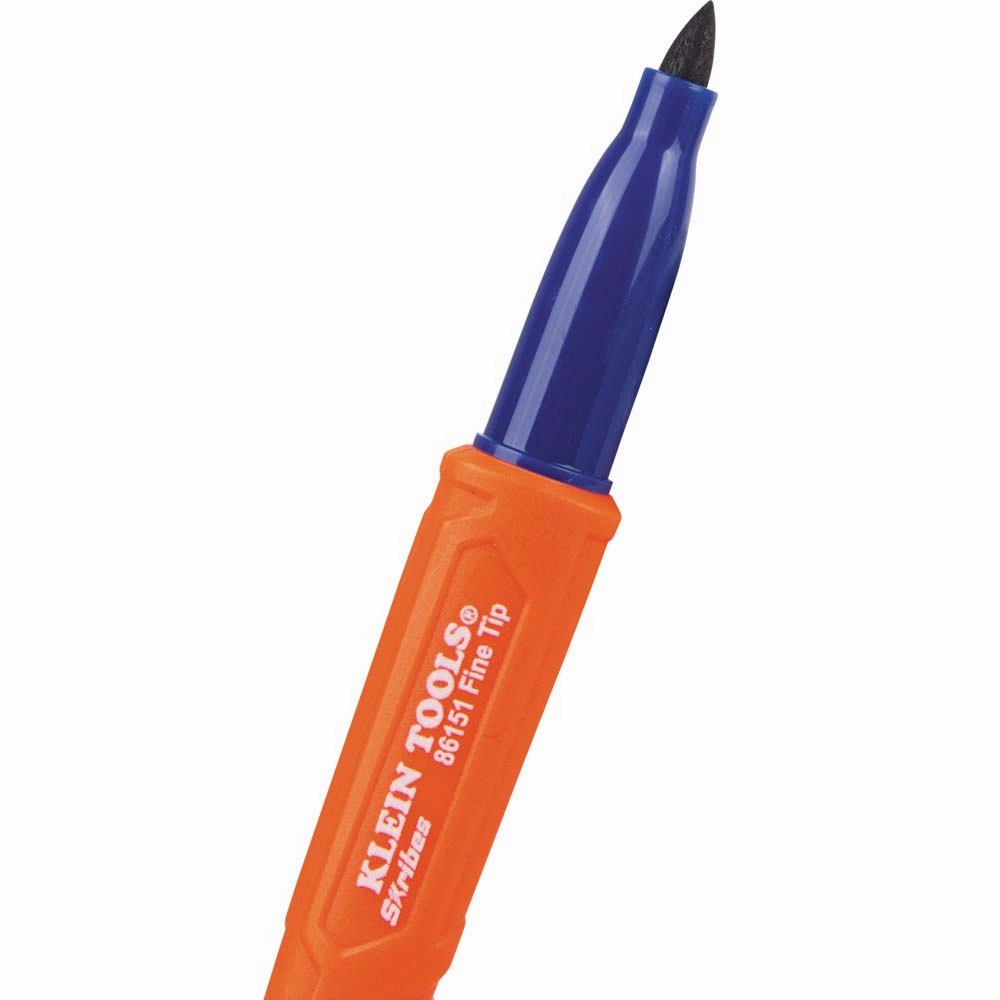 Klein Tools 861914 Skribes Fine Tip Permanent Markers, Multi-Color, 4-Pack