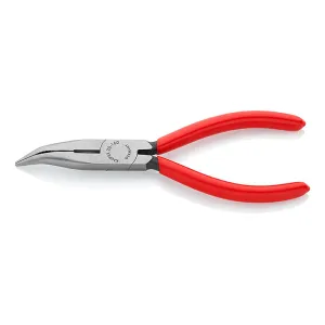 KNIPEX 25 21 160 SBA Angled Chain Nose Pliers with Cutter , 6.25 Inch