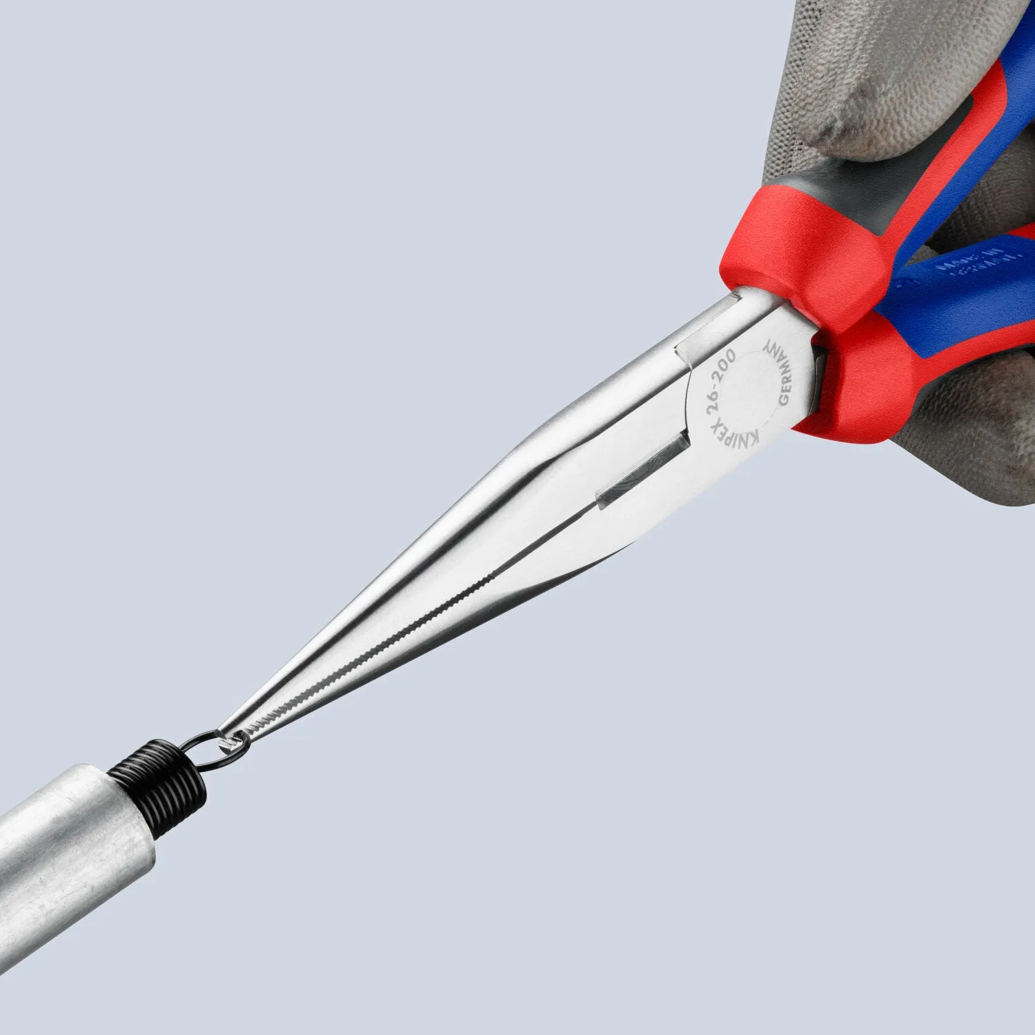 Knipex 26 15 200 KnipeXtend Long Nose Pliers with Cutter", 8"