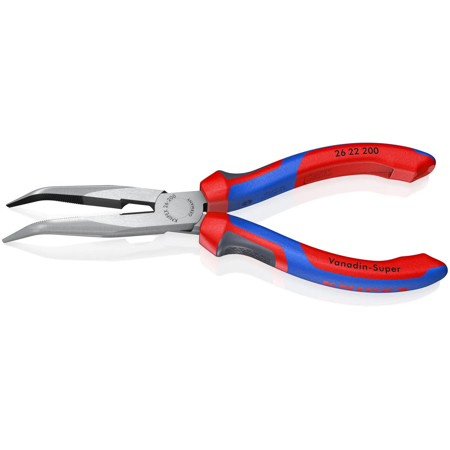 Knipex 26 22 200 KnipeXtend Long Nose 40 Angled Pliers with Cutter, 8"