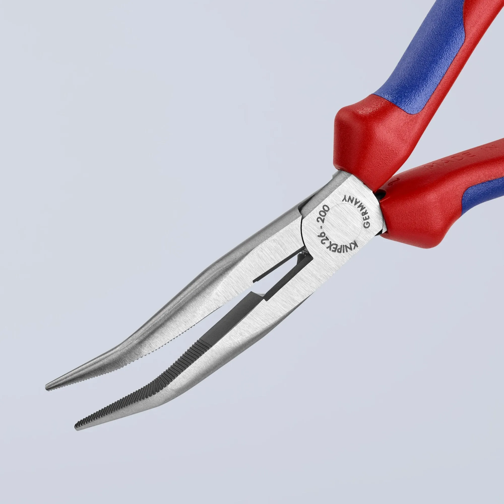 Knipex 26 22 200 SBA KnipeXtend Long Nose 40 Angled Pliers with Cutter, 8"