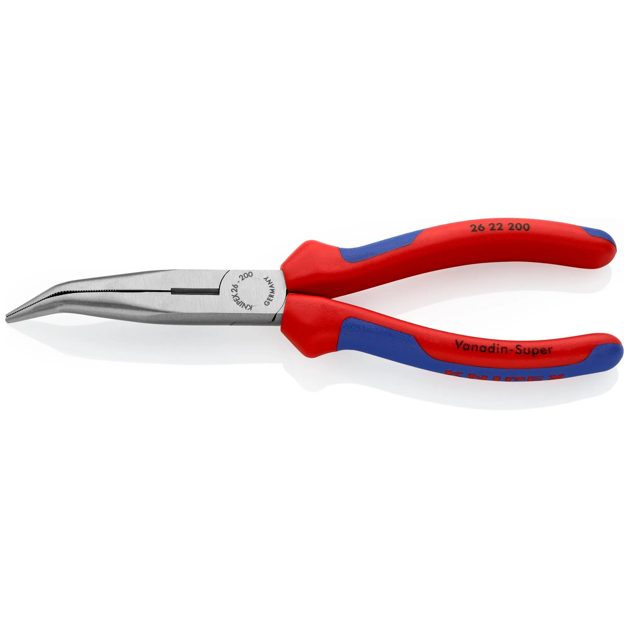 Knipex 26 22 200 SBA KnipeXtend Long Nose 40 Angled Pliers with Cutter, 8"