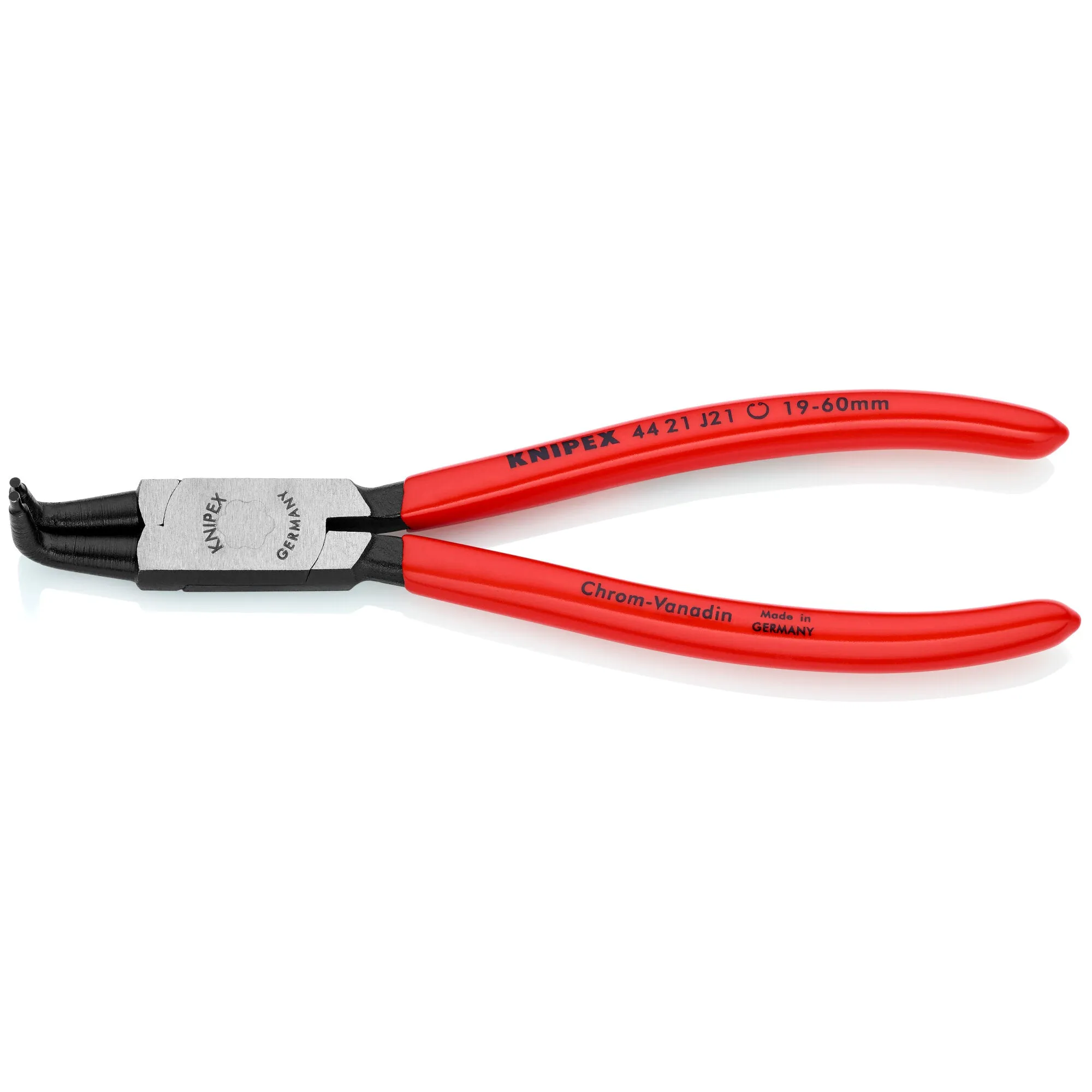 Knipex 44 21 J21 SBA 6 3/4" Internal 90 Angled Snap Ring Pliers-Forged Tips