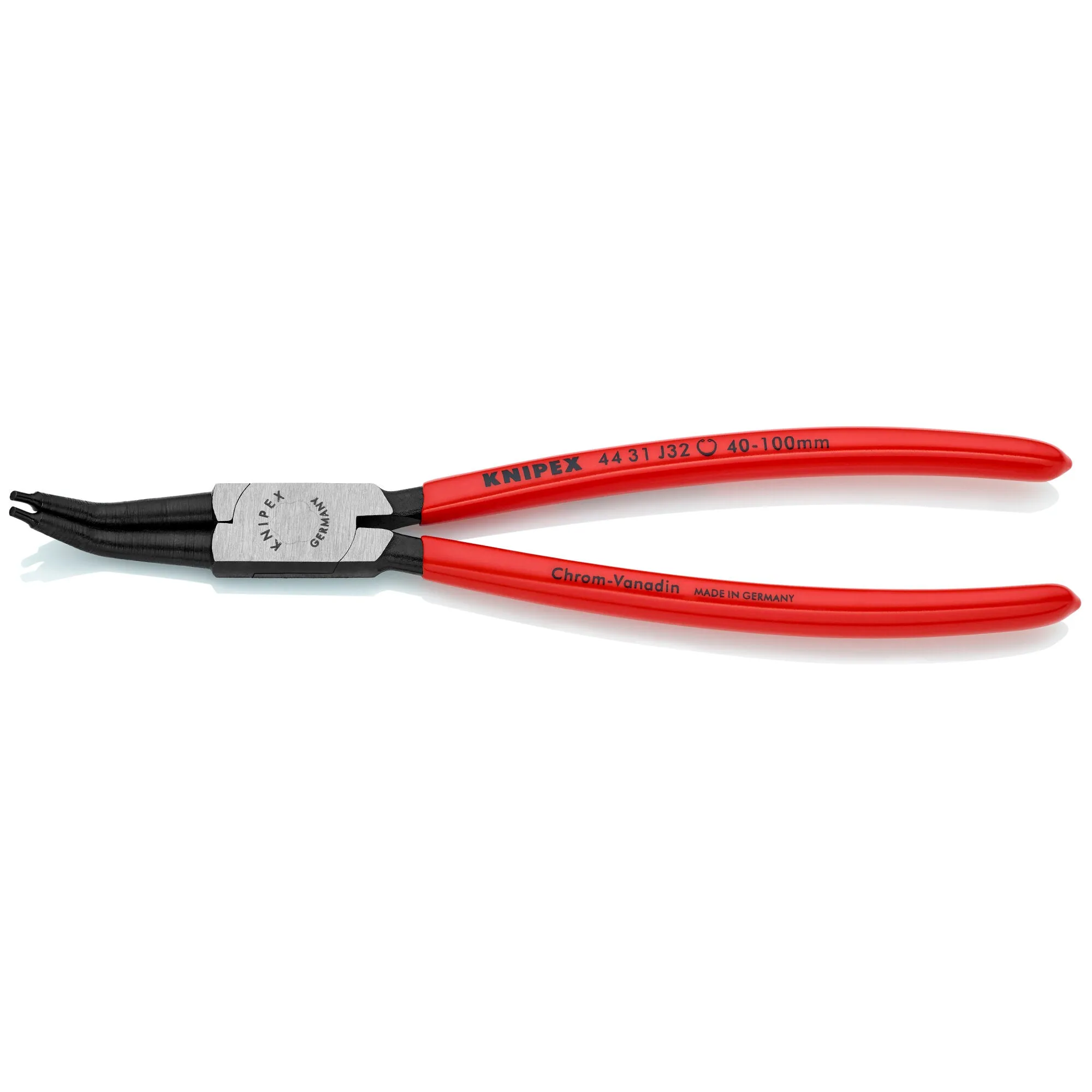 Knipex 44 31 J32 9" Internal 45 Angled Snap Ring Pliers-Forged Tips
