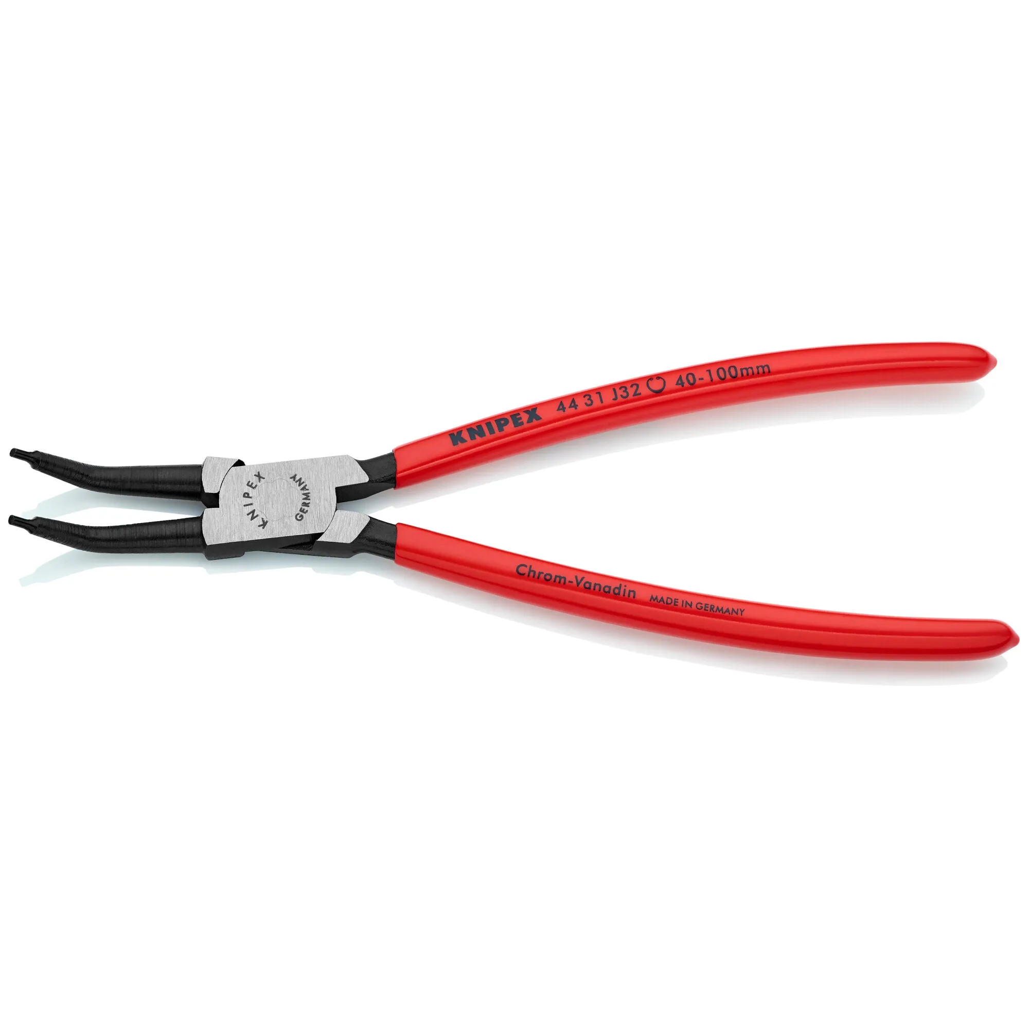 Knipex 44 31 J32 9" Internal 45 Angled Snap Ring Pliers-Forged Tips