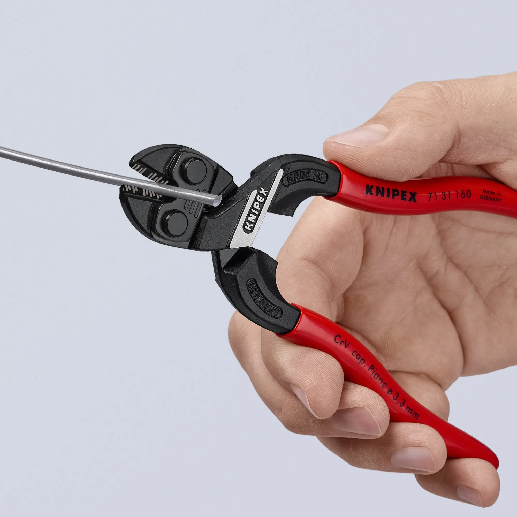 Knipex 71 31 160 6 1/4" CoBolt S Compact Bolt Cutters-Notched Blade