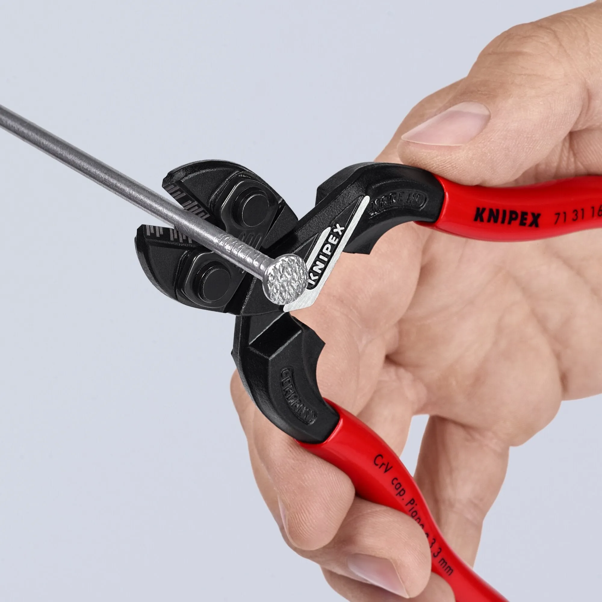 Knipex 71 31 160 6 1/4" CoBolt S Compact Bolt Cutters-Notched Blade