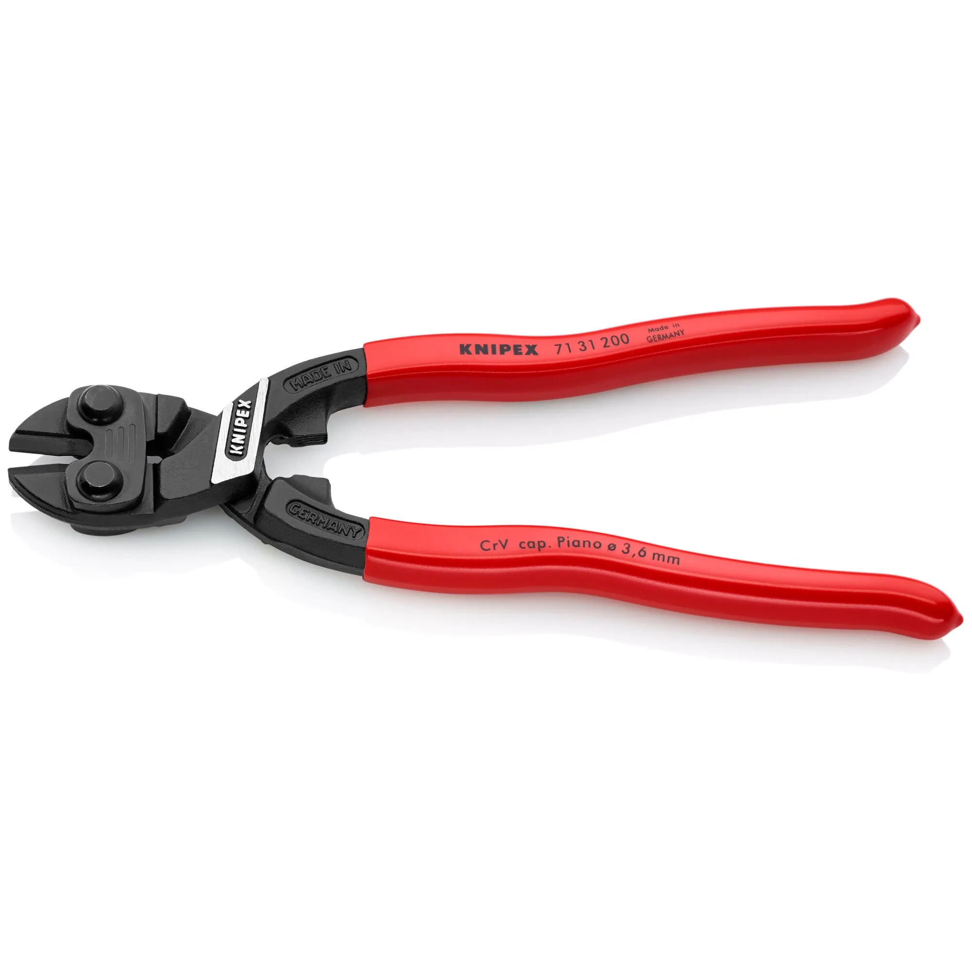 Knipex 71 31 200 8" CoBolt High Leverage Compact Bolt Cutters-Notched Blade