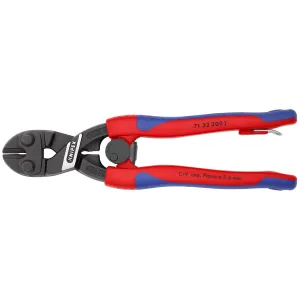 Knipex 71 32 200 T BKA 8" CoBolt High Leverage Compact Bolt Cutter-Notched Blade-Tethered Attachment