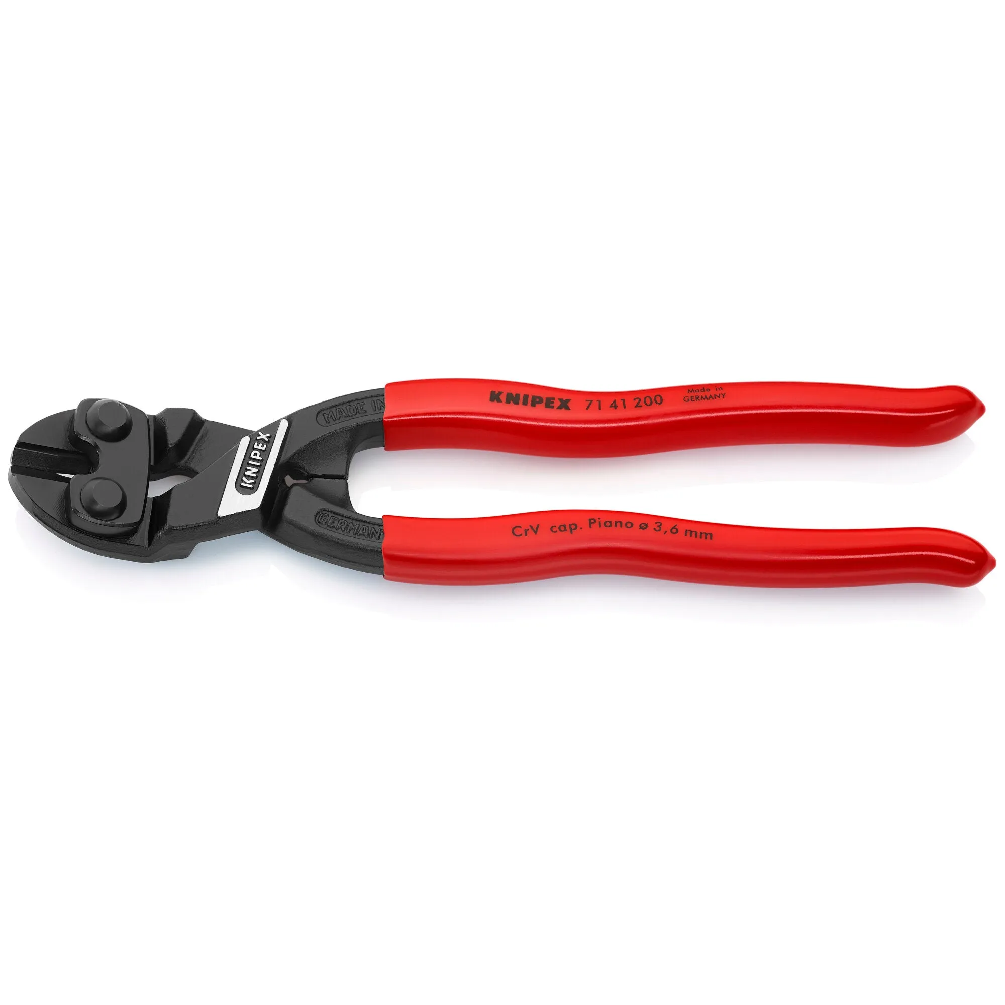 Knipex 71 41 200 SBA 8" CoBolt High Leverage 20 Angled Compact Bolt Cutters-Notched Blade