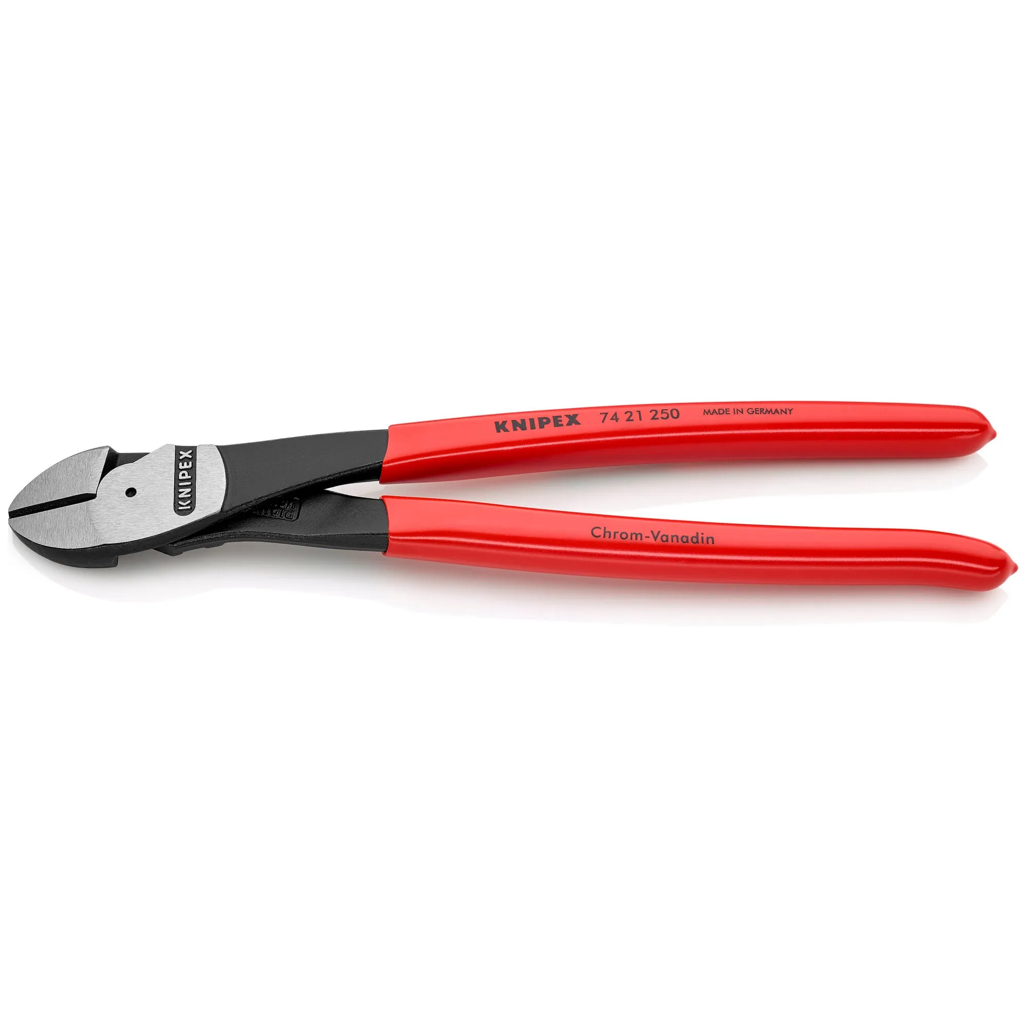 Knipex 74 21 250 SBA 10" High Leverage 12 Angled Diagonal Cutters