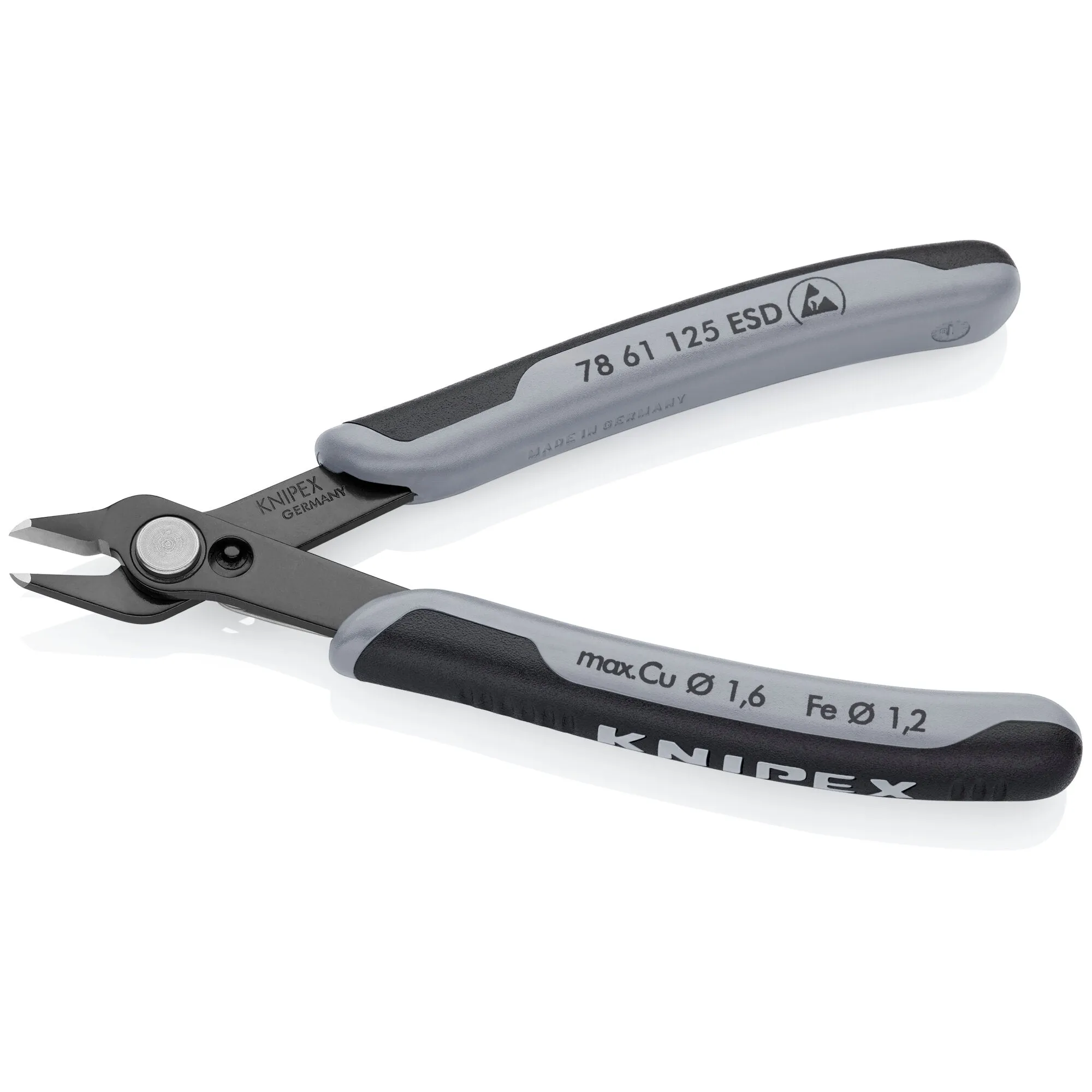 Knipex 78 61 125 ESD 5" Electronics Super Knips-ESD Handles