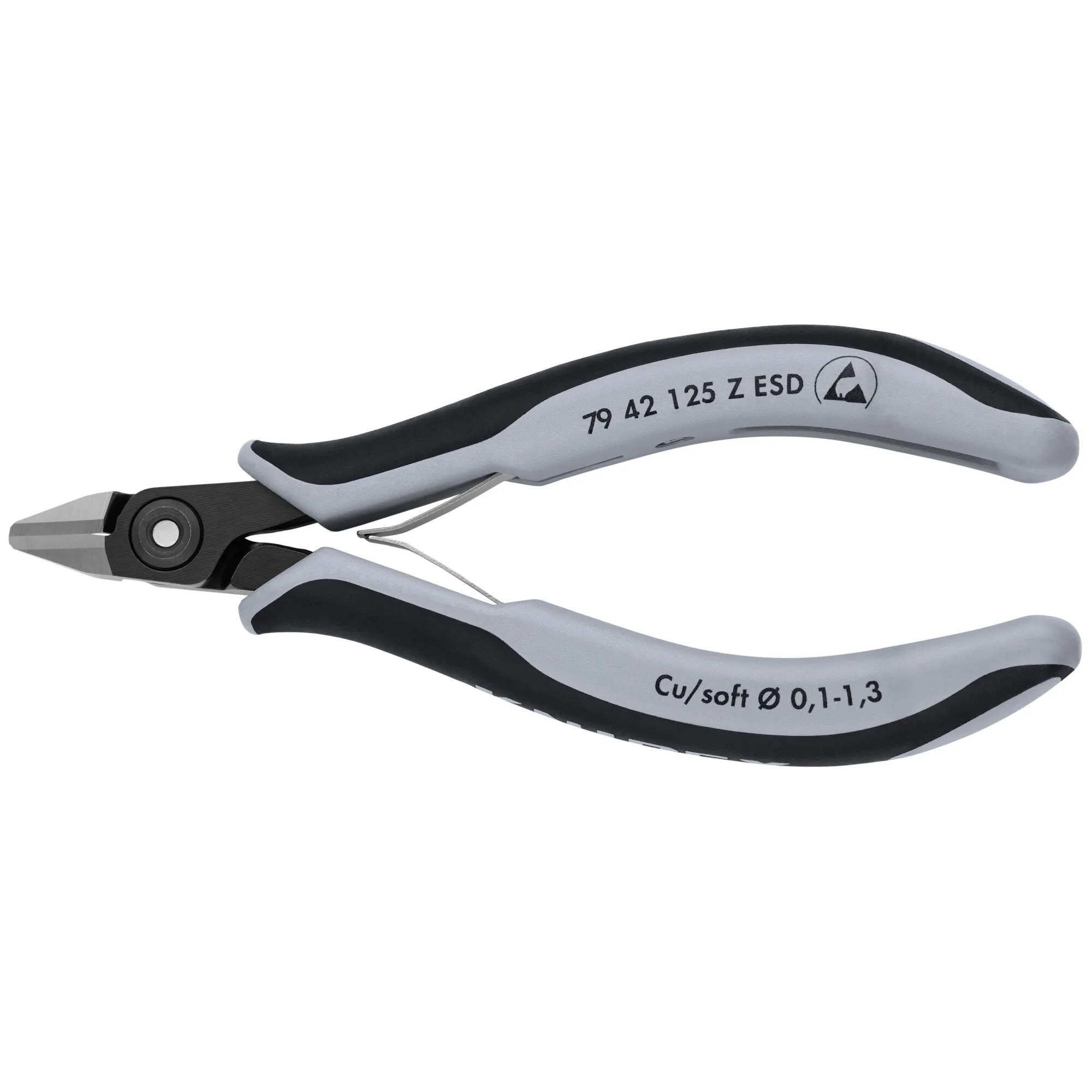 Knipex 79 42 125 Z ESD 5" Electronics Diagonal Cutters-ESD Handles