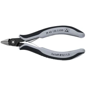 Knipex 79 42 125 Z ESD 5" Electronics Diagonal Cutters-ESD Handles
