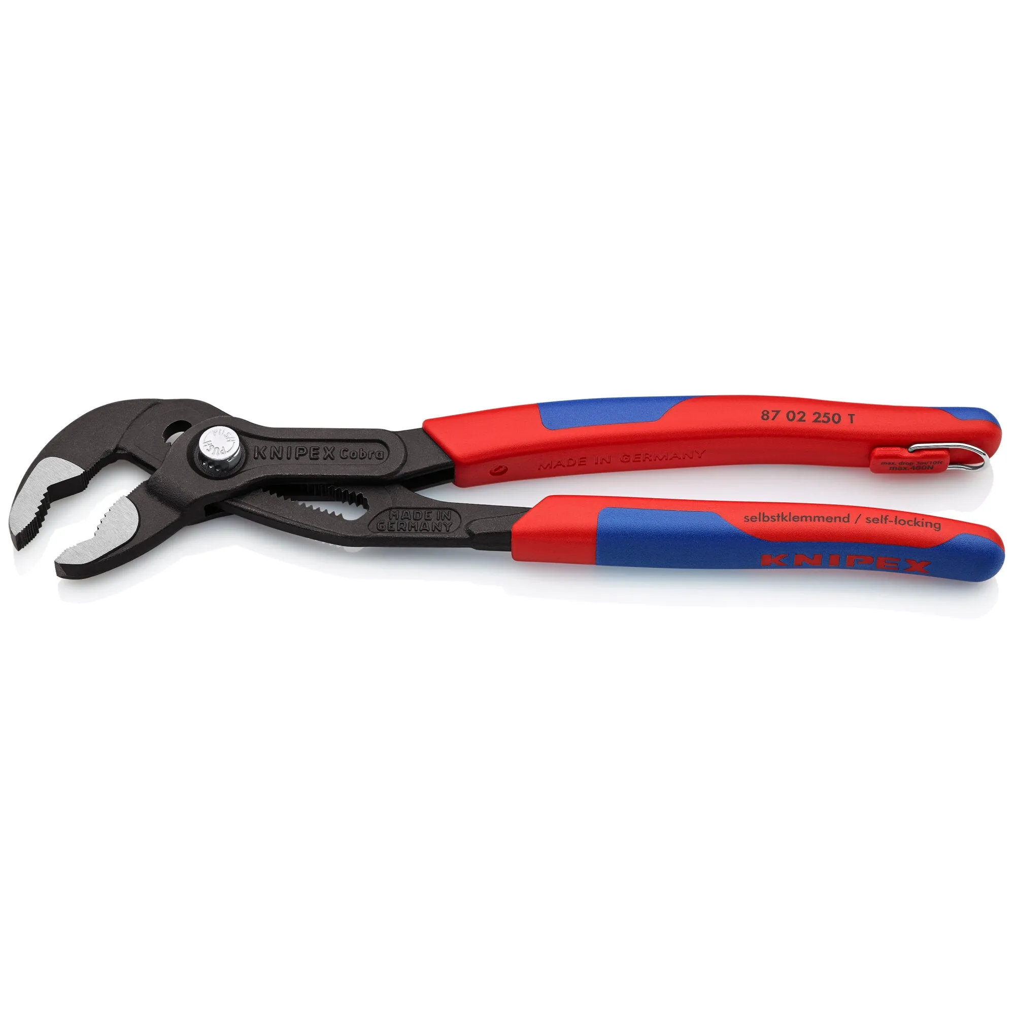 Knipex 87 02 250 T BKA 10" Cobra Water Pump Pliers-Tethered Attachment