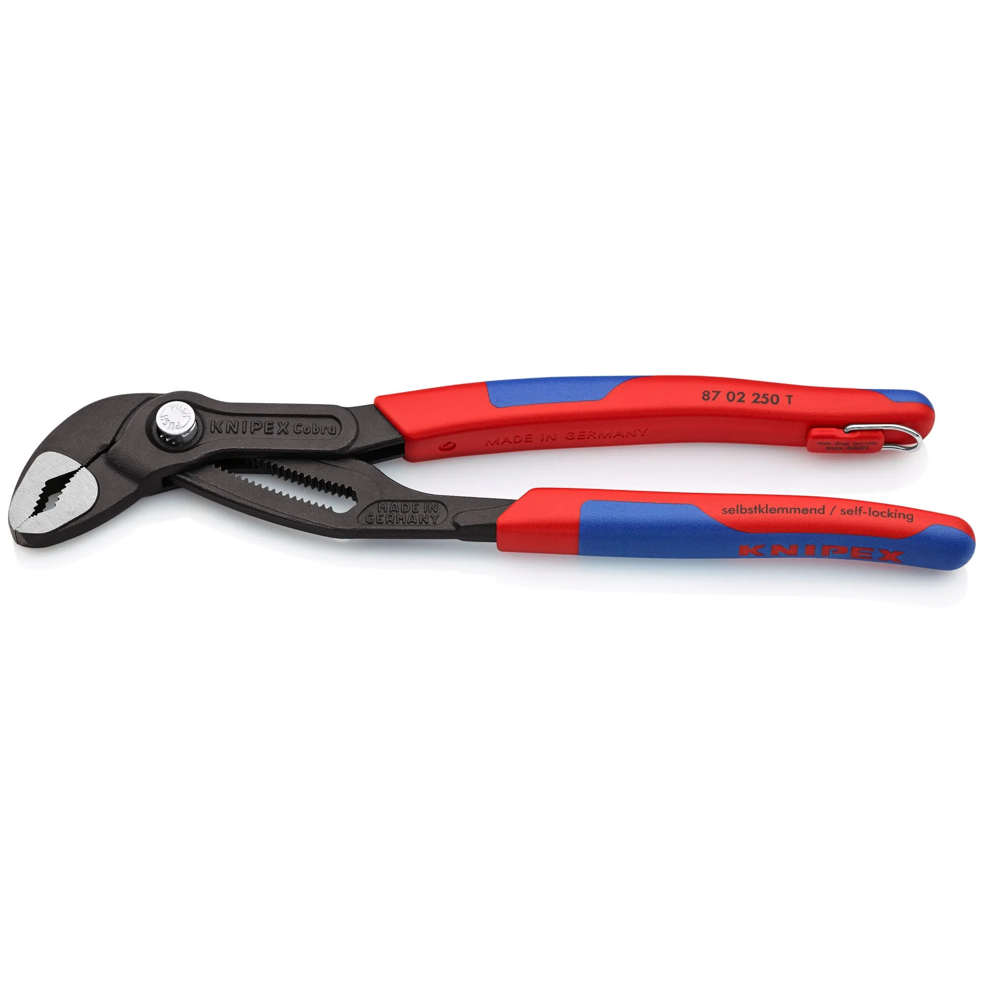 Knipex 87 02 250 T BKA 10" Cobra Water Pump Pliers-Tethered Attachment