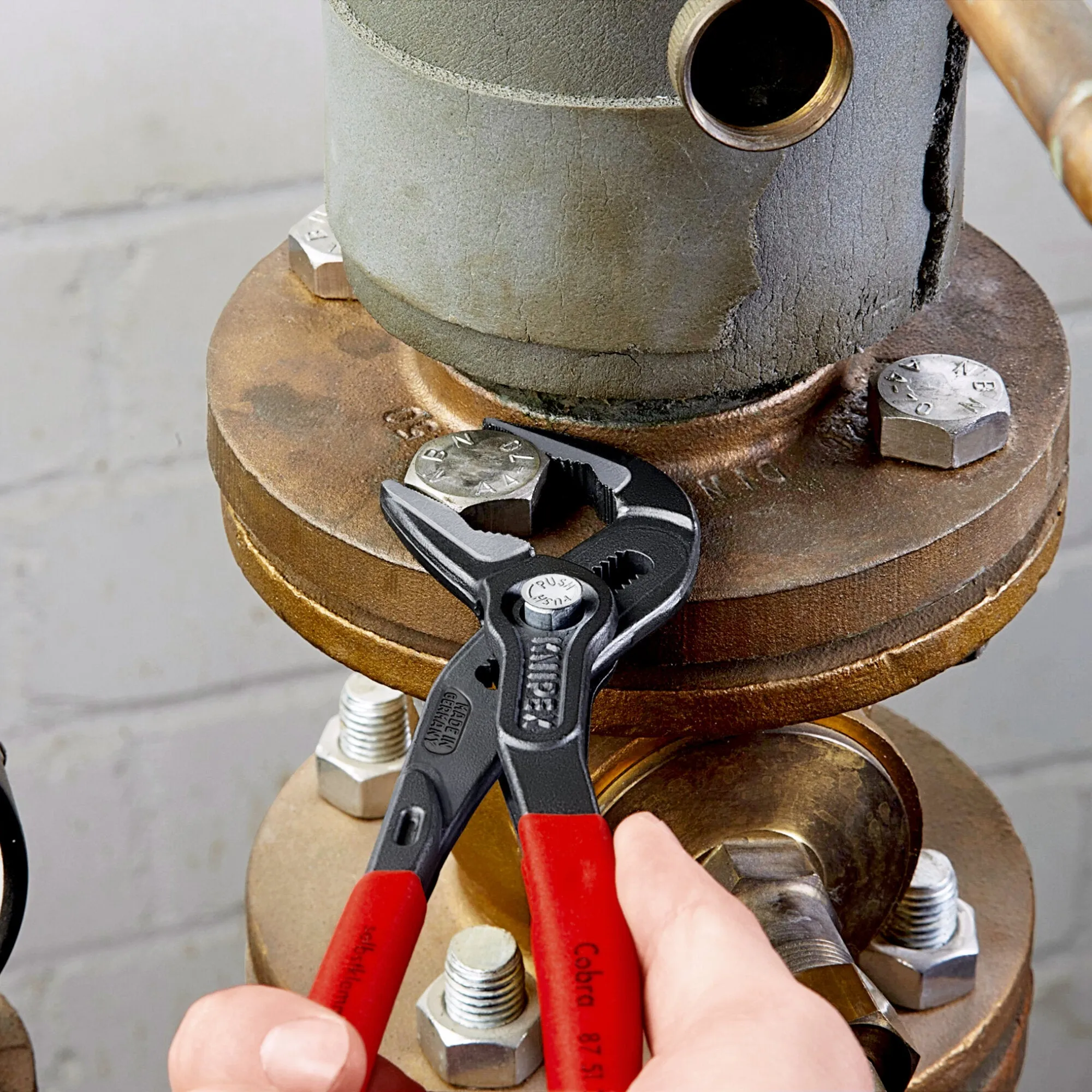 Knipex 87 51 250 SBA 10" Cobra Extra-Slim (ES) Water Pump Pliers