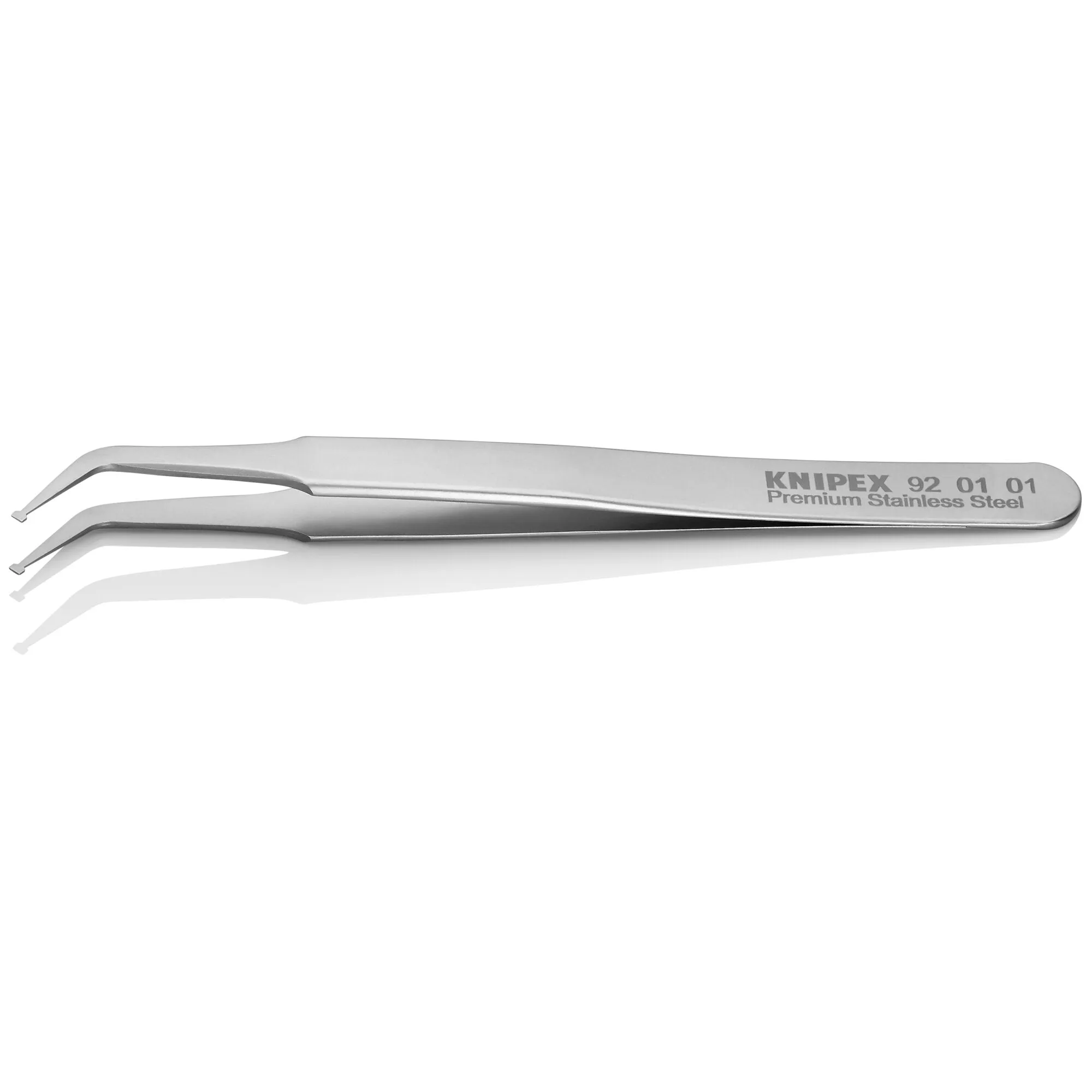 Knipex 92 01 01 4 1/2" Premium Stainless Steel Positioning Tweezers-45Angled-SMD