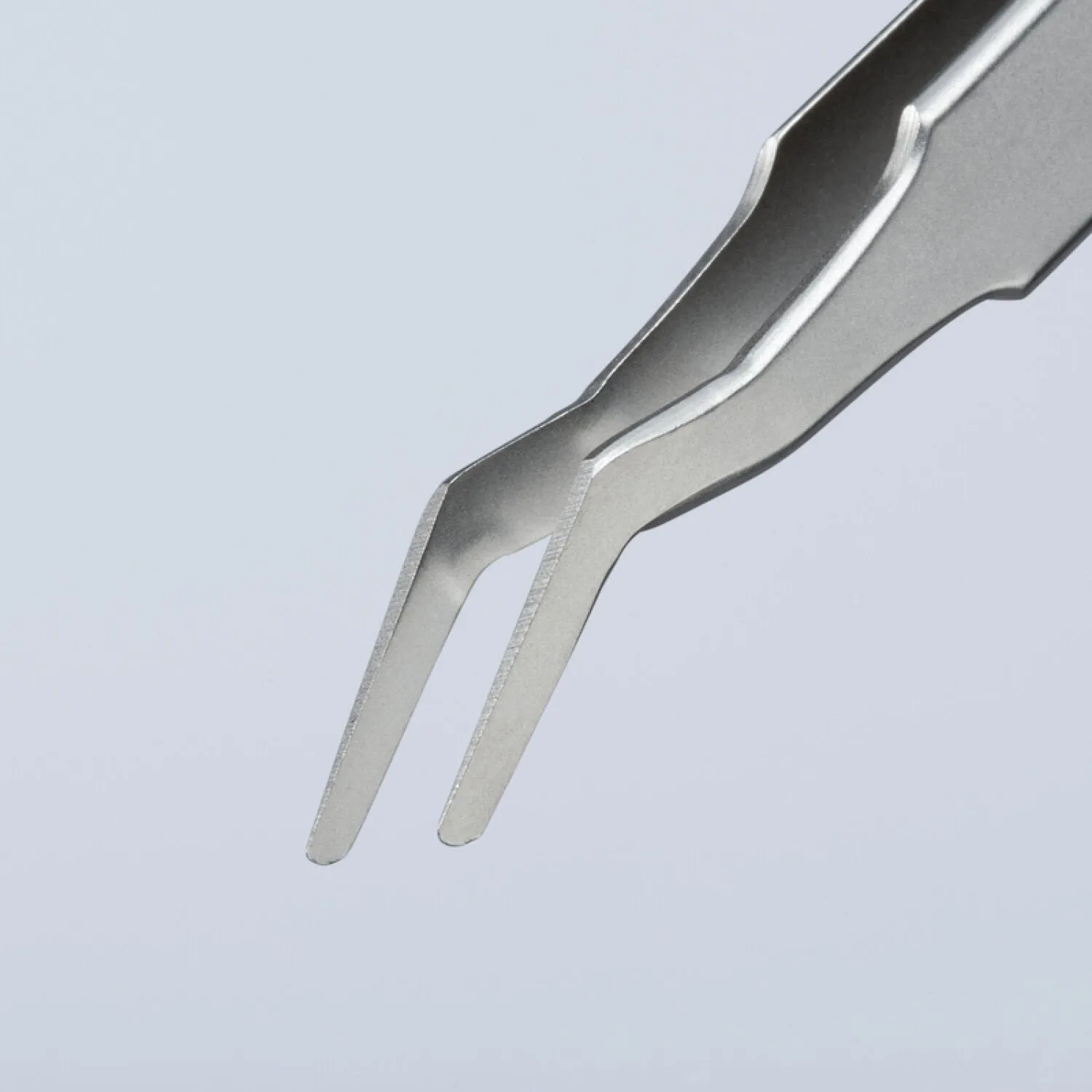 Knipex 92 01 02 4 3/4" Premium Stainless Steel Positioning Tweezers-35Angled-SMD