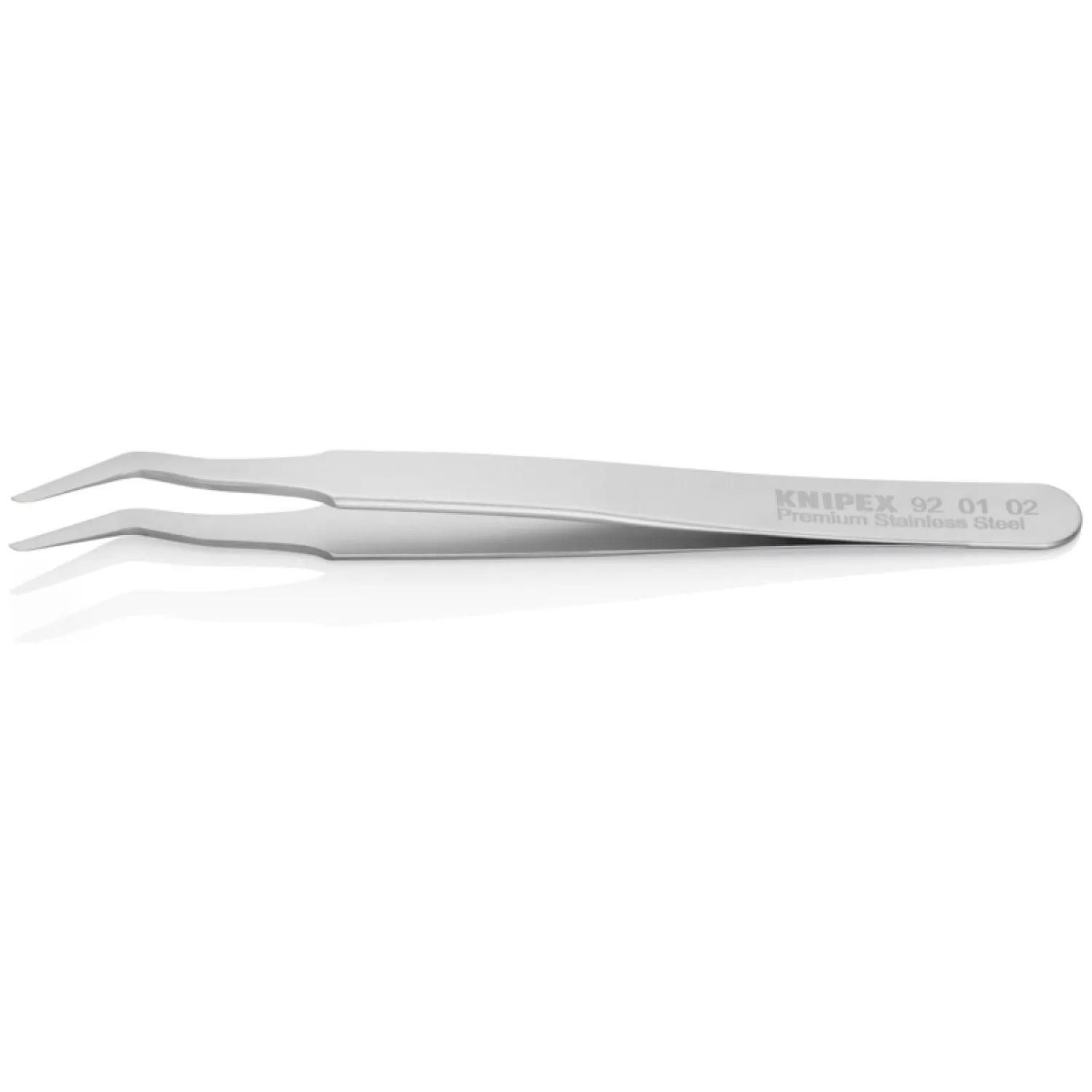Knipex 92 01 02 4 3/4" Premium Stainless Steel Positioning Tweezers-35Angled-SMD