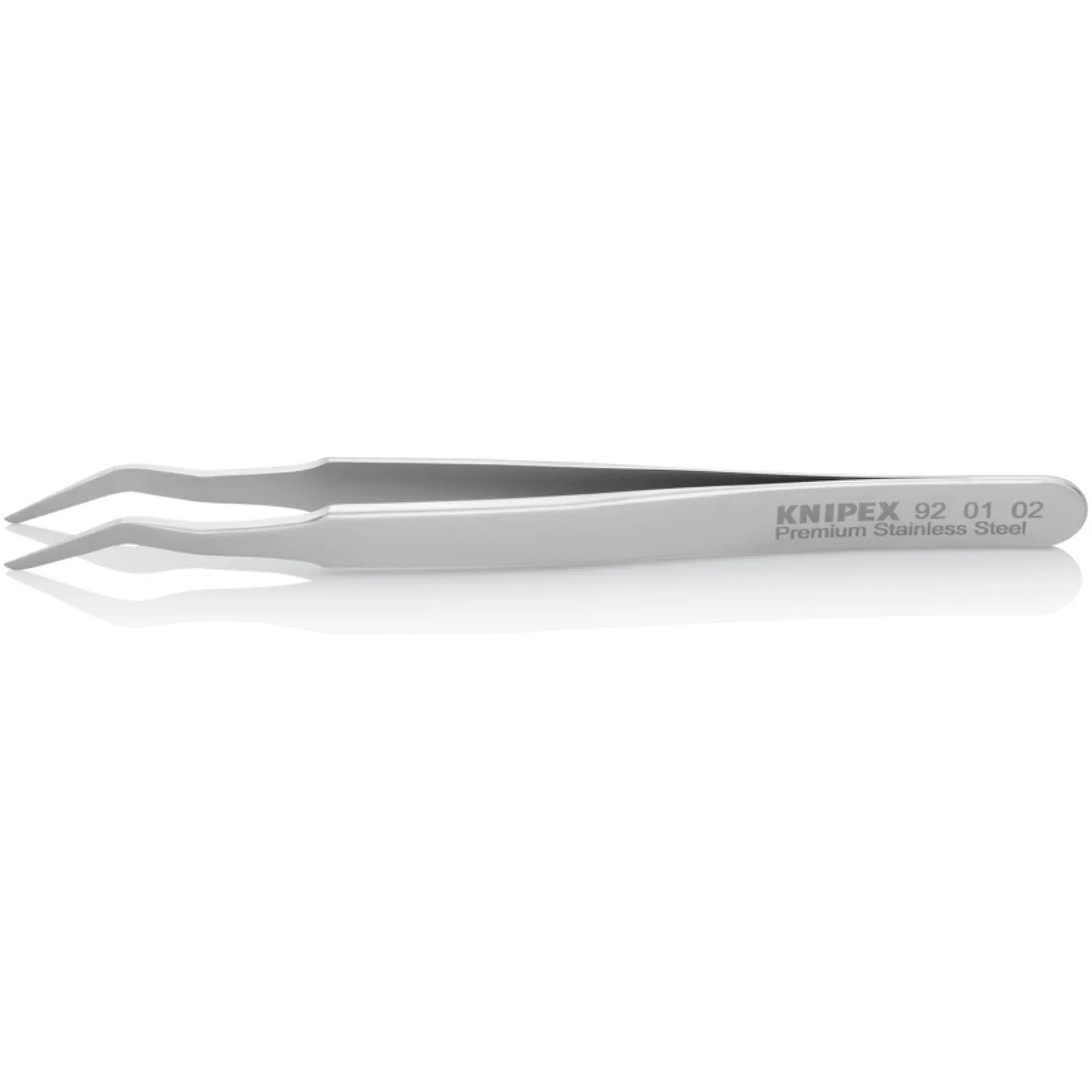 Knipex 92 01 02 4 3/4" Premium Stainless Steel Positioning Tweezers-35Angled-SMD