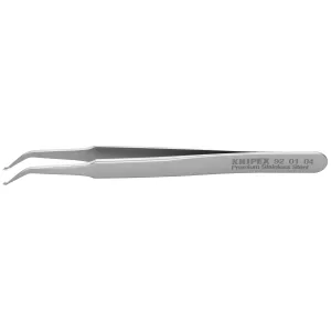 Knipex 92 01 04 4 1/2" Premium Stainless Steel Positioning Tweezers-45Angled-SMD
