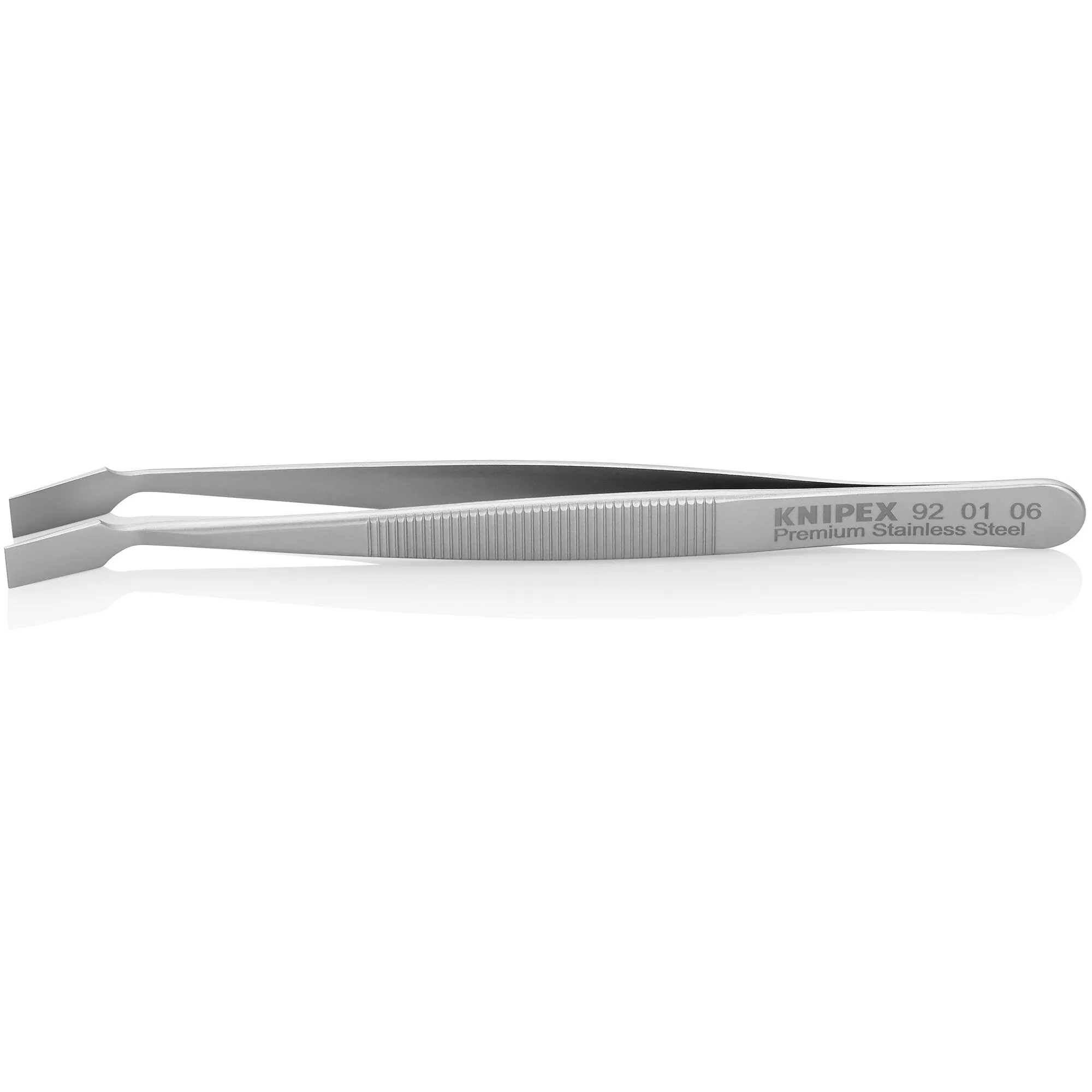 Knipex 92 01 06 4" Premium Stainless Steel Gripping Tweezers-30Angled-Blunt Tips