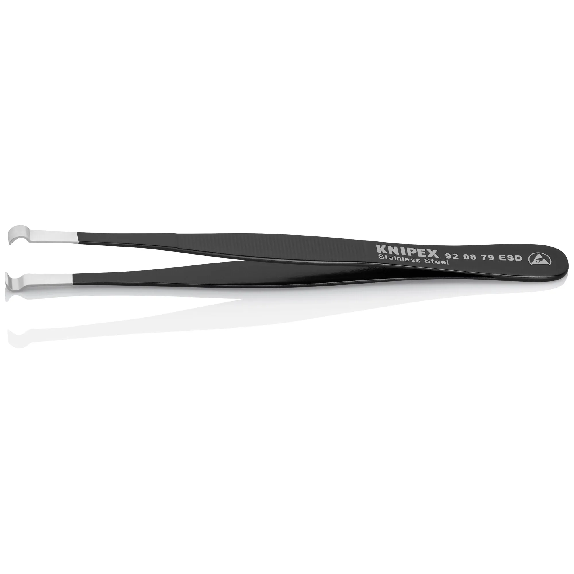 Knipex 92 08 79 ESD 4 3/4" Stainless Steel Positioning Tweezers-ESD