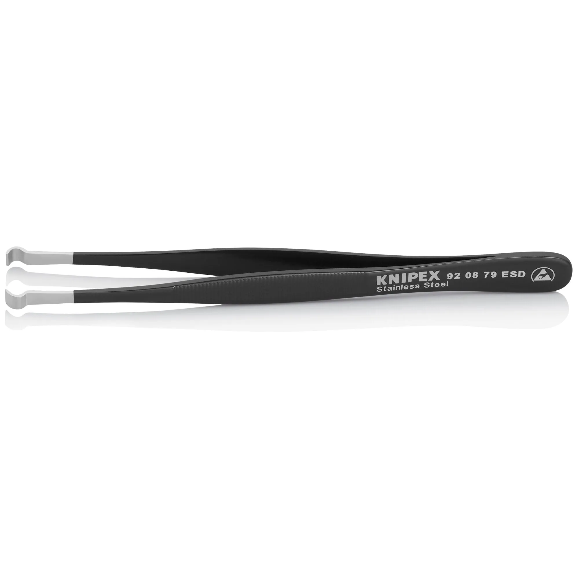 Knipex 92 08 79 ESD 4 3/4" Stainless Steel Positioning Tweezers-ESD