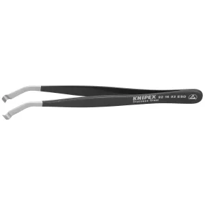 Knipex 92 16 02 ESD 4 3/4" Stainless Steel Positioning Tweezers-35Angled-ESD