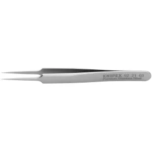 Knipex 92 21 03 4 1/2" Premium Stainless Steel Gripping Tweezers-Needle-Point Tips