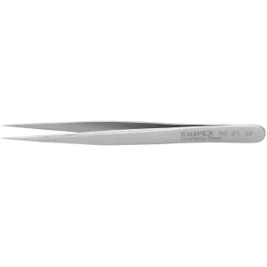 Knipex 92 21 07 4 1/2" Stainless Steel Gripping Tweezers-Needle Point Tips