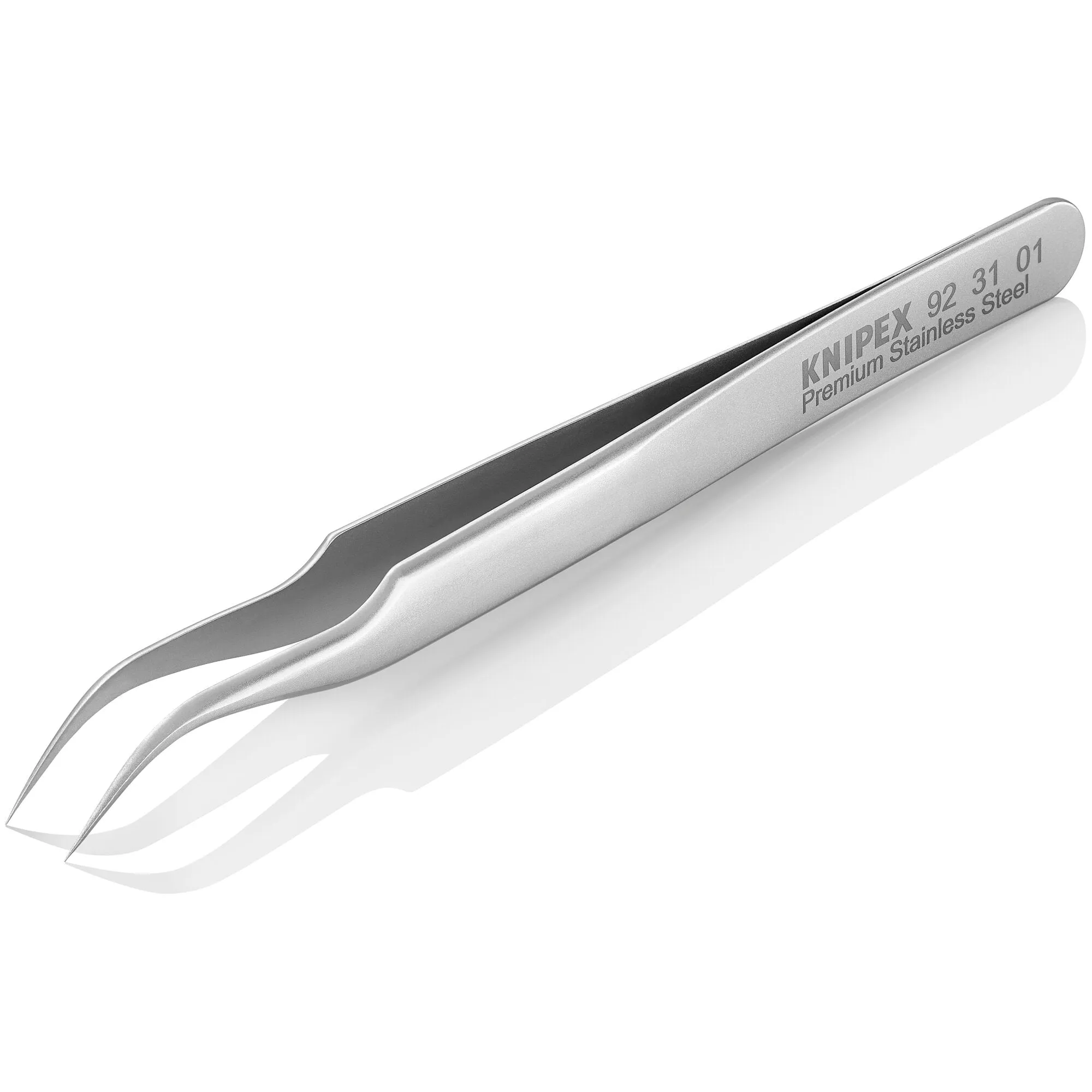 Knipex 92 31 01 4 3/4" Premium Stainless Steel Gripping Tweezers-45Angled-Needle-Point Tips