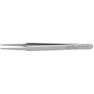 Knipex 92 52 23 4 1/2" Stainless Steel Gripping Tweezers-Blunt Tips