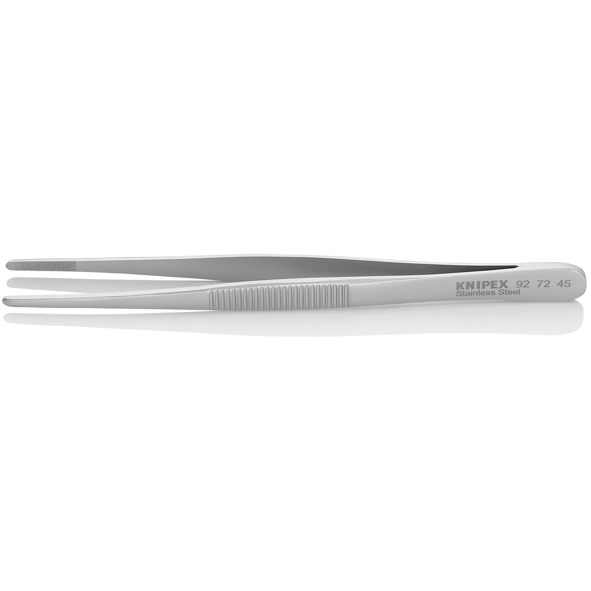Knipex 92 72 45 5 3/4" Stainless Steel Gripping Tweezers-Blunt Tips