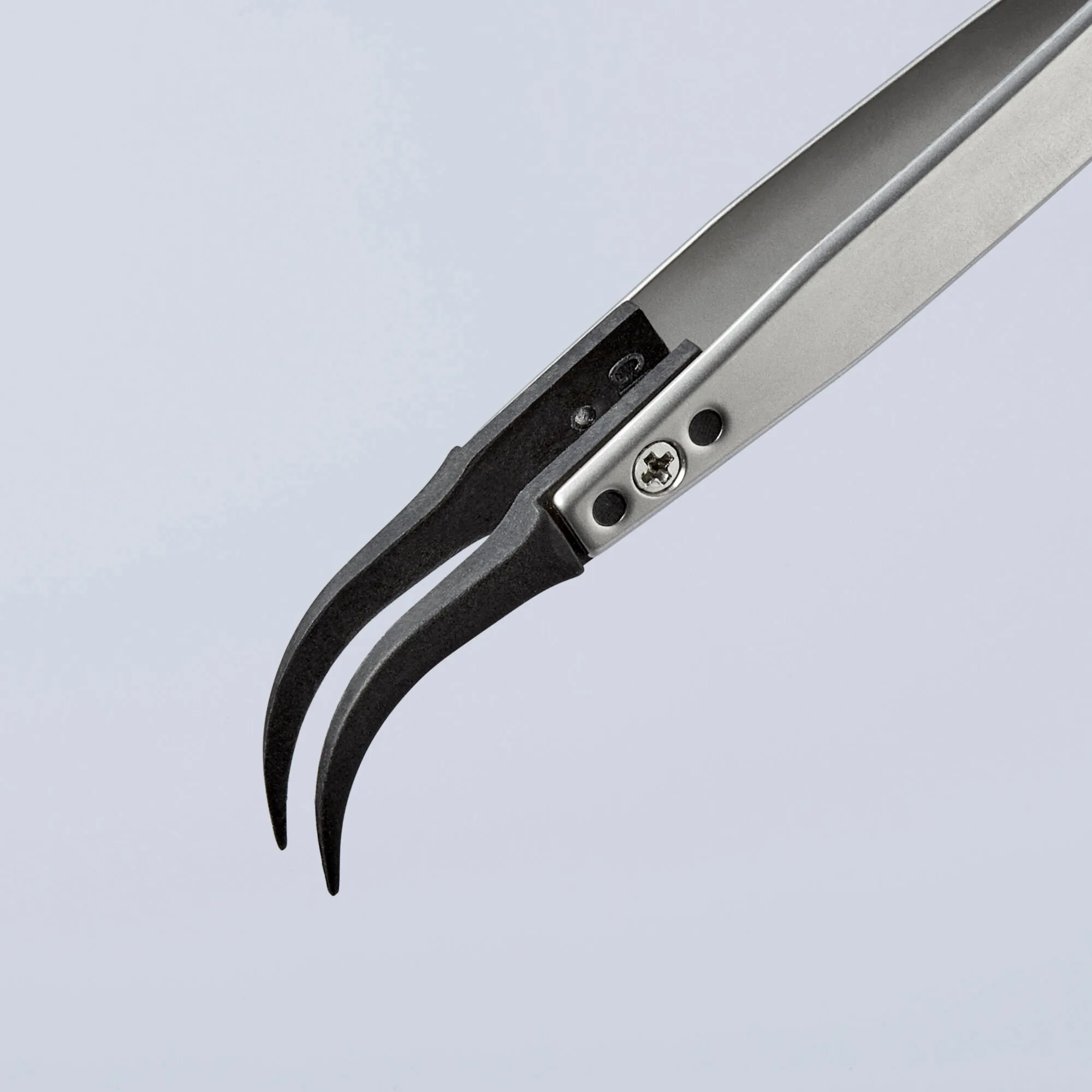 Knipex 92 81 03 5 1/4" Premium Stainless Steel Gripping Tweezers-60Angled-Pointed Tips